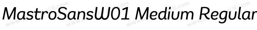 MastroSansW01 Medium Regular字体转换
